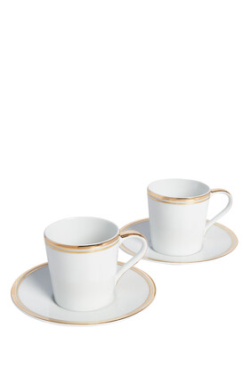 Espresso Cups and Saucer, Set of 2